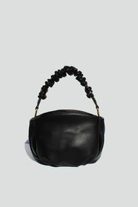 Anastasia Ruched Mini Bag: Black