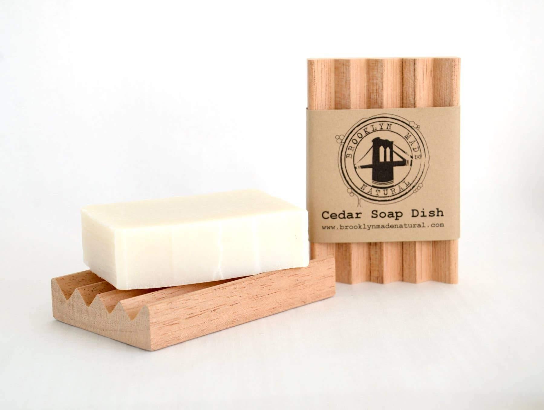 Cedar Soap Dish - Natural Wood - 4" - Revival Phl