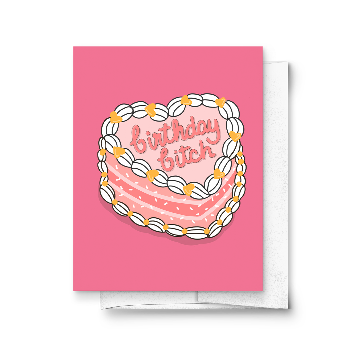 Birthday Bitch Aesthetic and Funny Cake Greeting Card