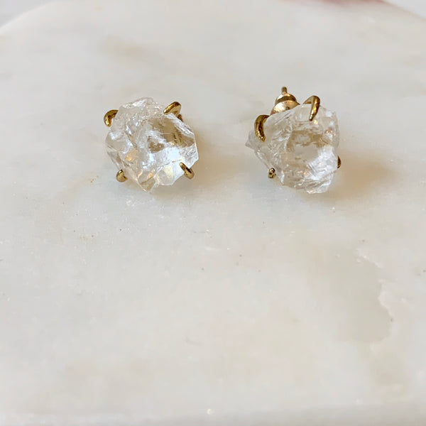 Natural Stone Claw Stud Earrings