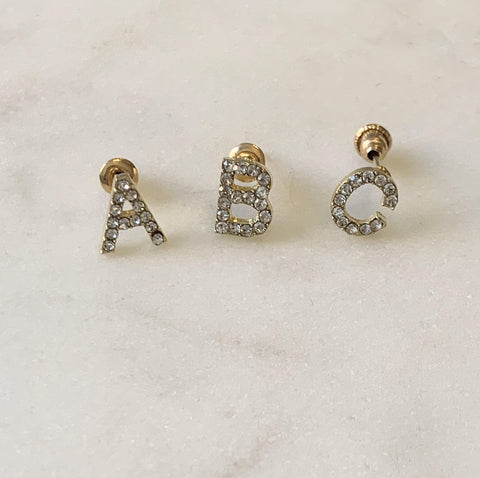 Initial Stud Earrings - Revival Phl