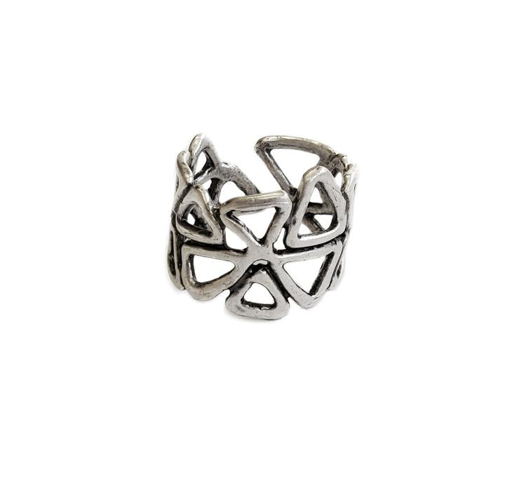Triangles Pewter Ring