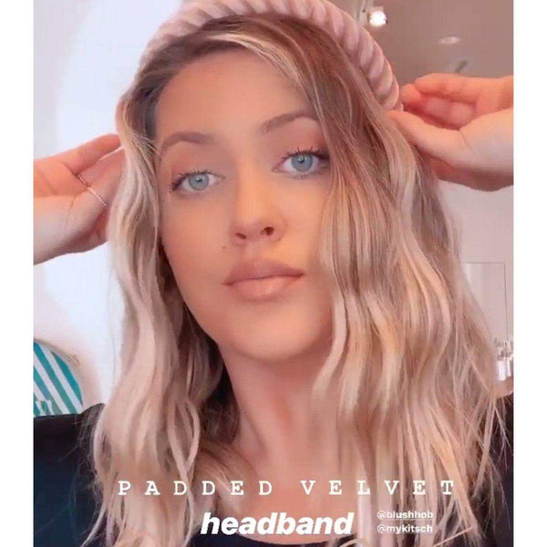 Velvet Padded Headband - Blush