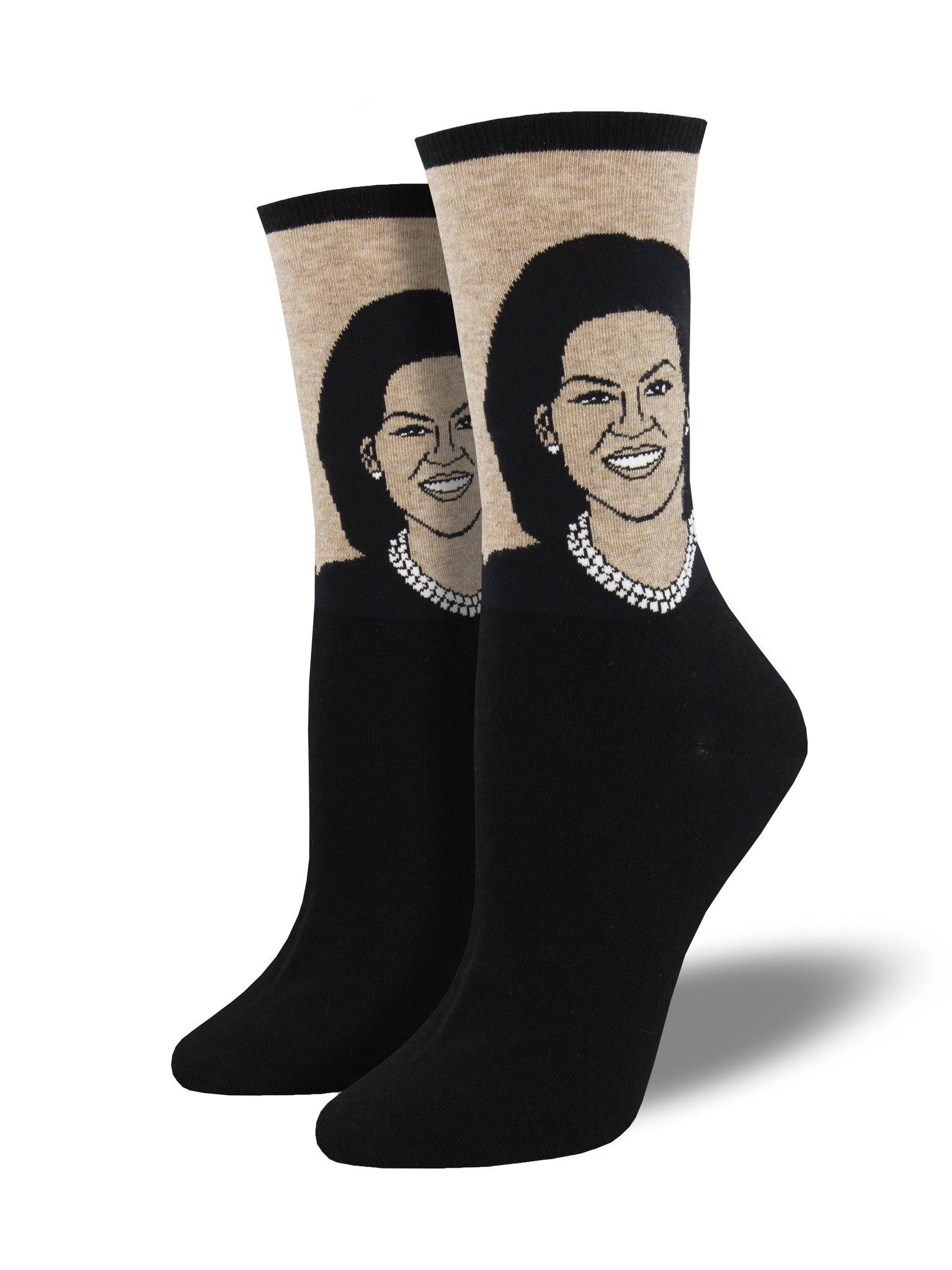 Michelle Obama Portrait Socks - Revival Phl